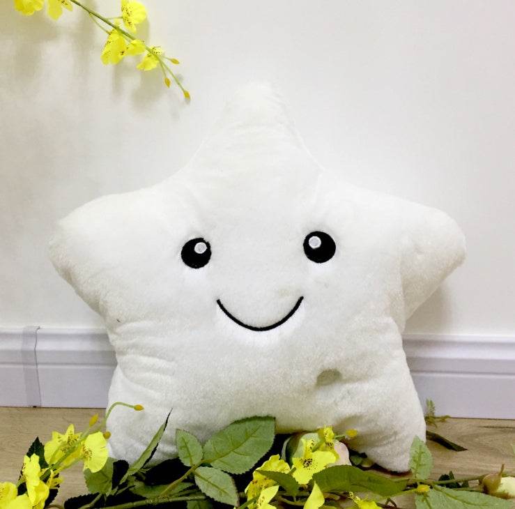 34CM Unique Toy Luminous Pillow Vivid Star Design LED Light Colorful Cushion Stars Plush Pillow Toys Gift For Kids Children Girl - ProTrendyz