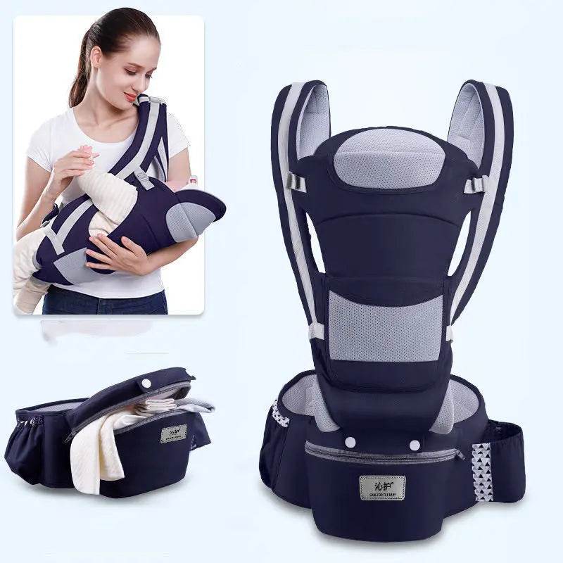 Ergonomic Baby Carrier Infant Baby Hipseat Carrier 3 In 1 Front Facing Ergonomic Kangaroo Baby Wrap Sling - ProTrendyz