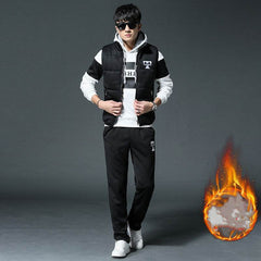 Men Plus Velvet Padded Clothes Suit - ProTrendyz