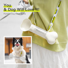 Mewoofun Pet Dog Water Bottle Feeder Bowl 2 in 1 Leak Proof Portable Food Bottle Pets Outdoor Travel Drinking Include Poop Bag - ProTrendyz