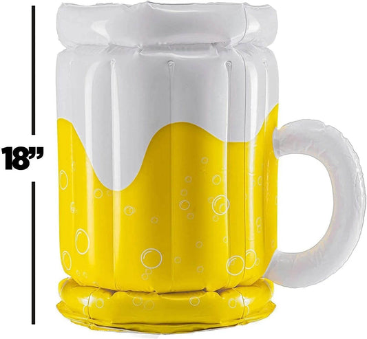 Large Inflatable Beer Mug Cooler Pool Float Drink Cooler For Adults Parties 2 In1 Drink Floatie And Party Supplies Great Toy For Beach Pool And Jacuzzi - ProTrendyz