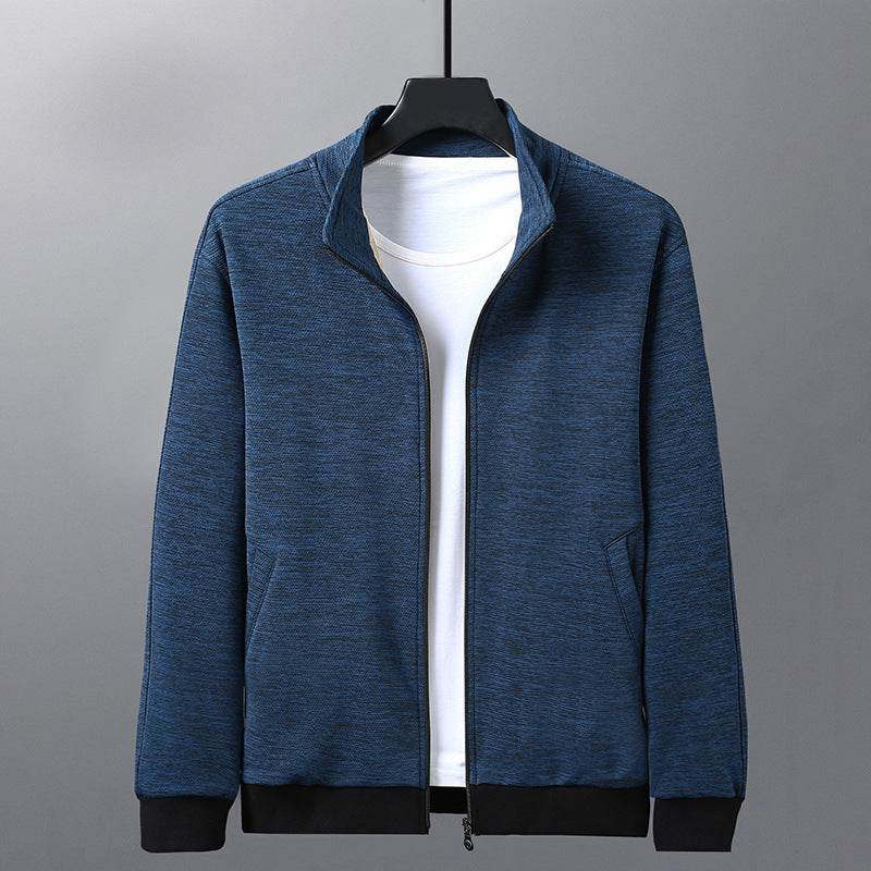 Dad Wears A Jacket With A Stand-up Collar And A Casual Jacket - ProTrendyz