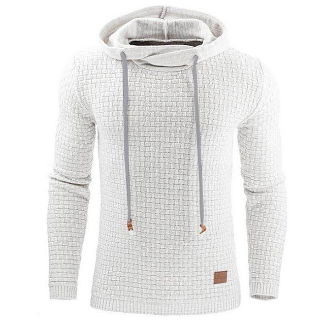 Men's Jacquard Sweater Long-sleeved Hoodie Warm Color Hooded Sweatshirt Jacket - ProTrendyz