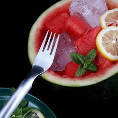 2 In 1 Watermelon Fork Slicer Multi-purpose Stainless Steel Watermelon Slicer Cutter Kitchen Fruit Cutting Fork Fruit Divider Kitchen Gadgets - ProTrendyz