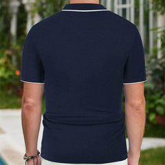 Short-sleeved Polo Shirt Summer Button Lapel Top Fashion Business Men's Clothing - ProTrendyz