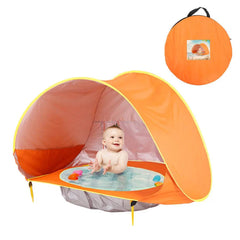 Baby Beach Tent Kids Outdoor Camping Easy Fold Up Fold Down Waterproof Up Sun Awning Tent UV-protecting - ProTrendyz