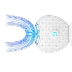 360 Degrees Intelligent Automatic Electric Toothbrush Waterproof U Type Tooth Brush Whitening Blue Light USB Charging - ProTrendyz