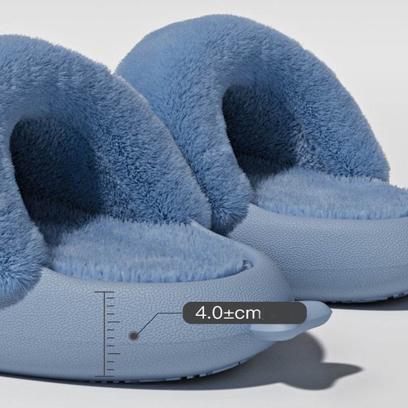 Winter Shark Slippers Detachable Warm Fuzzy Slippers Bedroom House Shoes Women - ProTrendyz