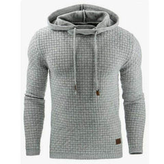 Men's Jacquard Sweater Long-sleeved Hoodie Warm Color Hooded Sweatshirt Jacket - ProTrendyz