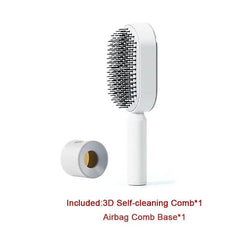 Self Cleaning Hair Brush For Women One-key Cleaning Hair Loss Airbag Massage Scalp Comb Anti-Static Hairbrush - ProTrendyz