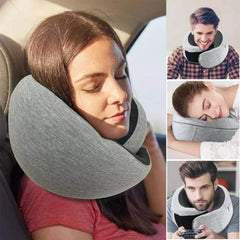 Travel Neck Pillow Non-Deformed Airplane Pillow Travel Neck Cushion Durable U-Shaped Travel Memory Cotton Nap Neck Pillow - ProTrendyz