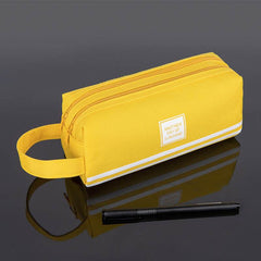 Canvas Double-Layer Stationery Box For Junior High School Students - ProTrendyz