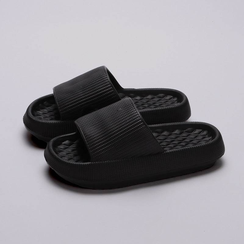 Summer EVA Slippers Solid Color Rhombus Stripe Anti-slip Slippers New Women's Home Shoes - ProTrendyz