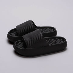 Summer EVA Slippers Solid Color Rhombus Stripe Anti-slip Slippers New Women's Home Shoes - ProTrendyz