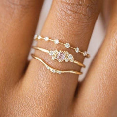Gold Ring Fashion Ladies Three-piece Set - ProTrendyz