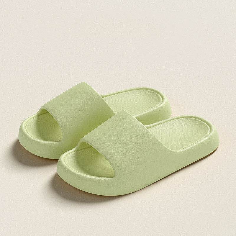 Solid Thick-soled Home Slippers Summer Non-slip Floor Bathroom Slipper For Women Men's House Shoes - ProTrendyz