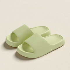 Solid Thick-soled Home Slippers Summer Non-slip Floor Bathroom Slipper For Women Men's House Shoes - ProTrendyz