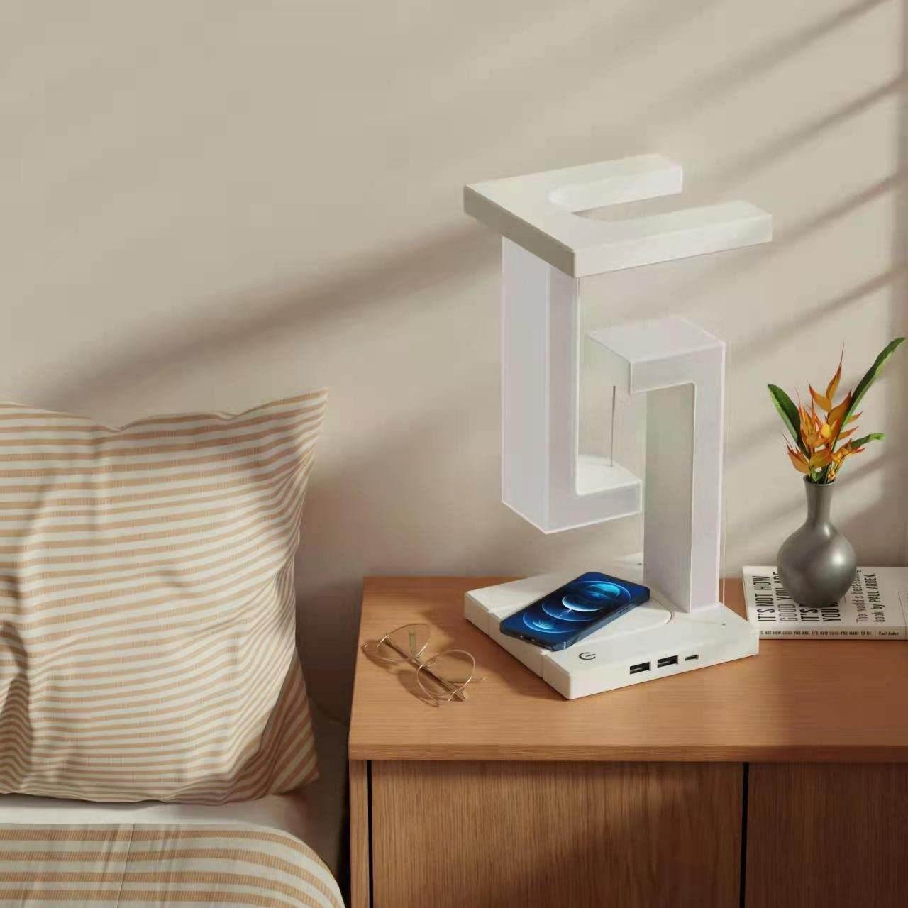 Creative Smartphone Wireless Charging Suspension Table Lamp Balance Lamp Floating For Home Bedroom - ProTrendyz