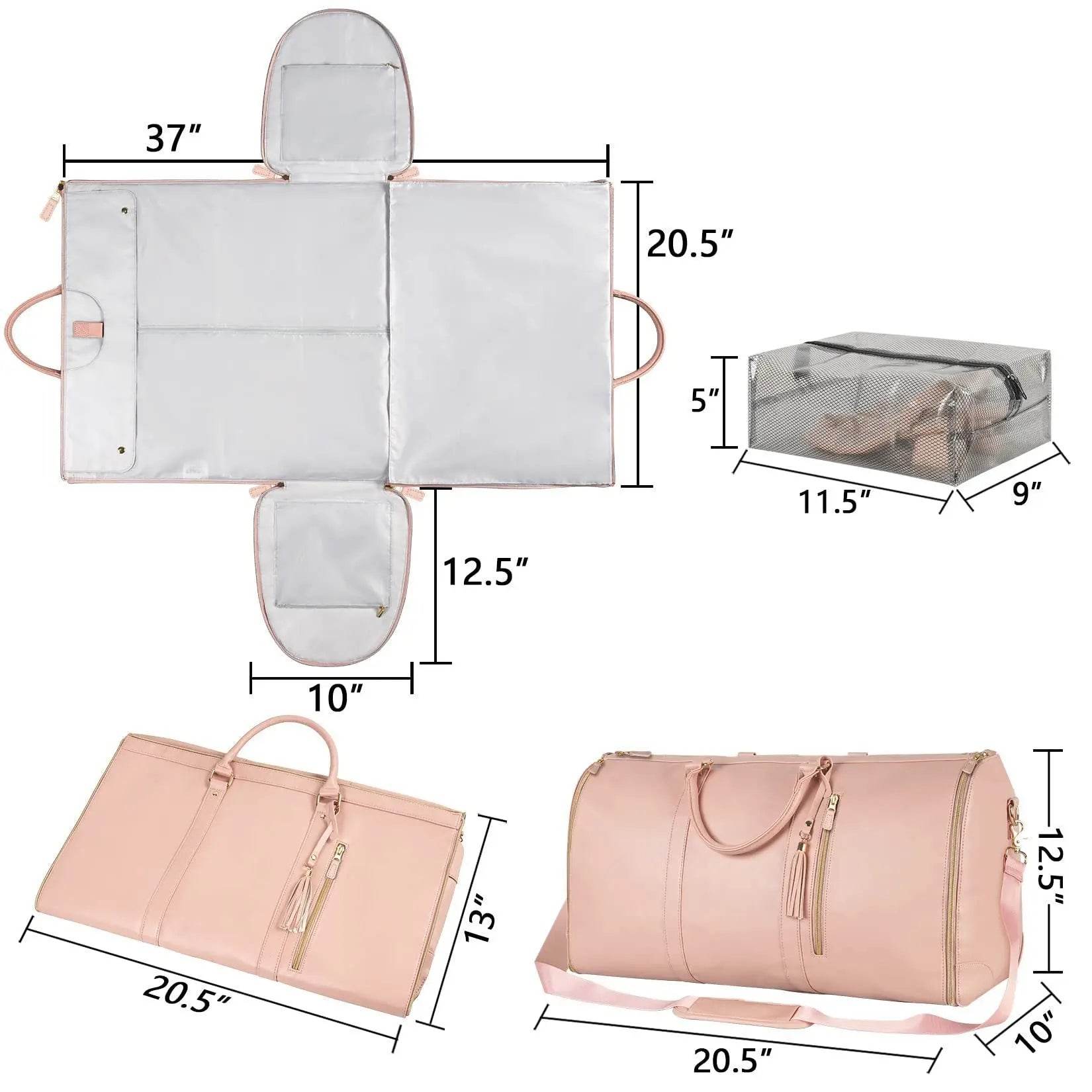 Large Capacity Travel Duffle Bag Carry On Women's Handbag Folding Suit Bag Waterproof Clothes Totes US - ProTrendyz