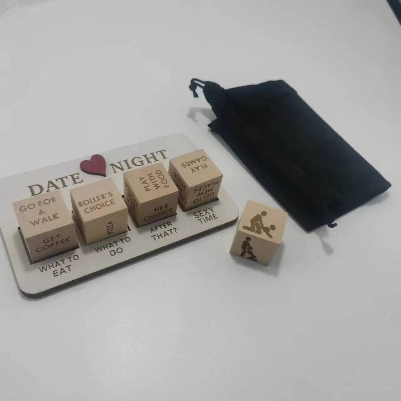 Wooden Date Night Dice Wooden Date Night Ideas Game Dice Romantic Couple Date Night Game Action Decision Dice Games For Couple - ProTrendyz