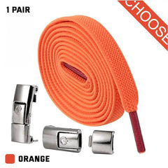 Press Lock Shoelaces Without Ties Elastic Laces Sneaker 8MM Widened Flat No Tie Shoe Laces Kids Shoelace For Shoes - ProTrendyz