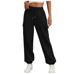 Women's Sweatpants Fleece Lined Baggy Athletic Jogger Trousers With Pockets Fall Casual Trendy Cargo Pants Fall Outfits