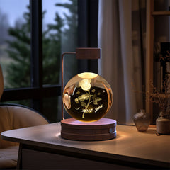Crystal Ball Cosmic Dinosaur Indoor Night Light USB Power Warm Bedside Light Birthday Gift Night Lamp ProTrendyz