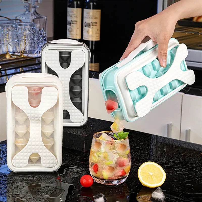 2in1 Portable Silicone Ice Ball Mold Ice Maker Water Bottle Ice Cube Mould Bottle Creative Ice Ball Diamond Curling Summer Kitchen Gadgets - ProTrendyz
