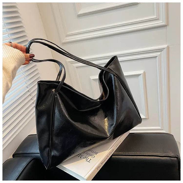 Vintage Women's Tote Bag Athletic Casual Fashion Large Capacity Leather Shoulder Bag Shopper Harajuku Simple Handbag US - ProTrendyz