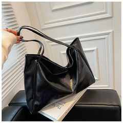 Vintage Women's Tote Bag Athletic Casual Fashion Large Capacity Leather Shoulder Bag Shopper Harajuku Simple Handbag US - ProTrendyz
