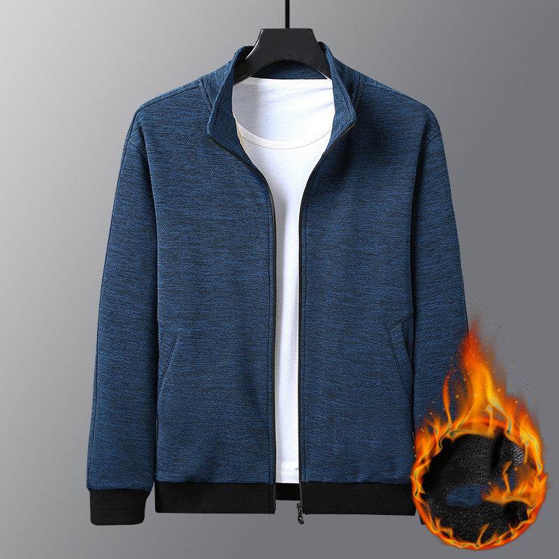 Dad Wears A Jacket With A Stand-up Collar And A Casual Jacket - ProTrendyz