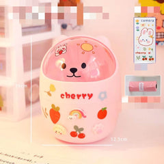 Desktop Trash Can Desk Organizer Bucket Office Mini Bear Trash Can - ProTrendyz
