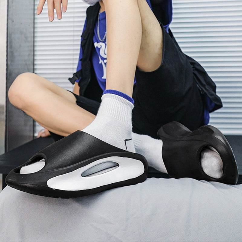 Ins Slippers Women Men Peep Toe Slipper Summer Hollow Unisex Sports Beach Shoes - ProTrendyz