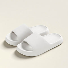 Solid Thick-soled Home Slippers Summer Non-slip Floor Bathroom Slipper For Women Men's House Shoes - ProTrendyz