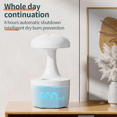 New Arrival Portable 800ml H2o Anti Gravity Usb Air Water Droplet Cool Mist Smooth Sailing Aromatherapy Humidifier For Bedroom - ProTrendyz