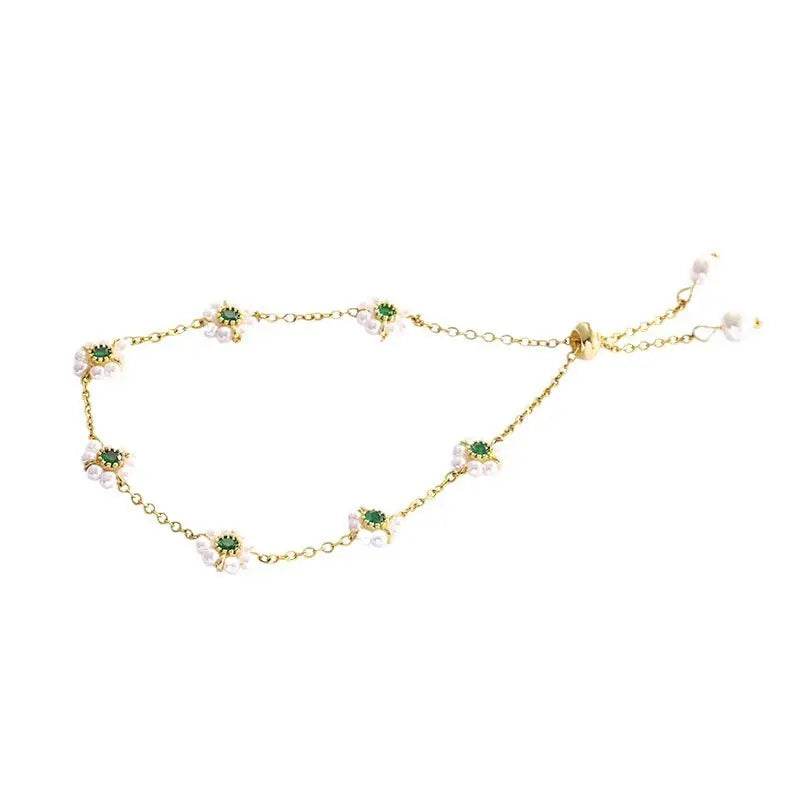 Pearl Flowers Bracelet All-match Fashion Adjustable Chain Bracelet - ProTrendyz