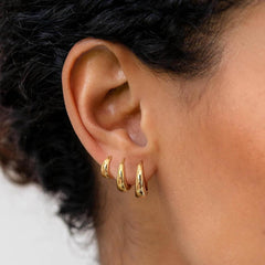 Women's 18K Gold Glossy And Simple Earrings - ProTrendyz