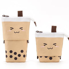 Cute Girl Heart Smiley Face Multifunctional Pen Holder Stationery Storage Bag Retractable Pencil Case - ProTrendyz