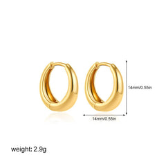 Women's 18K Gold Glossy And Simple Earrings - ProTrendyz