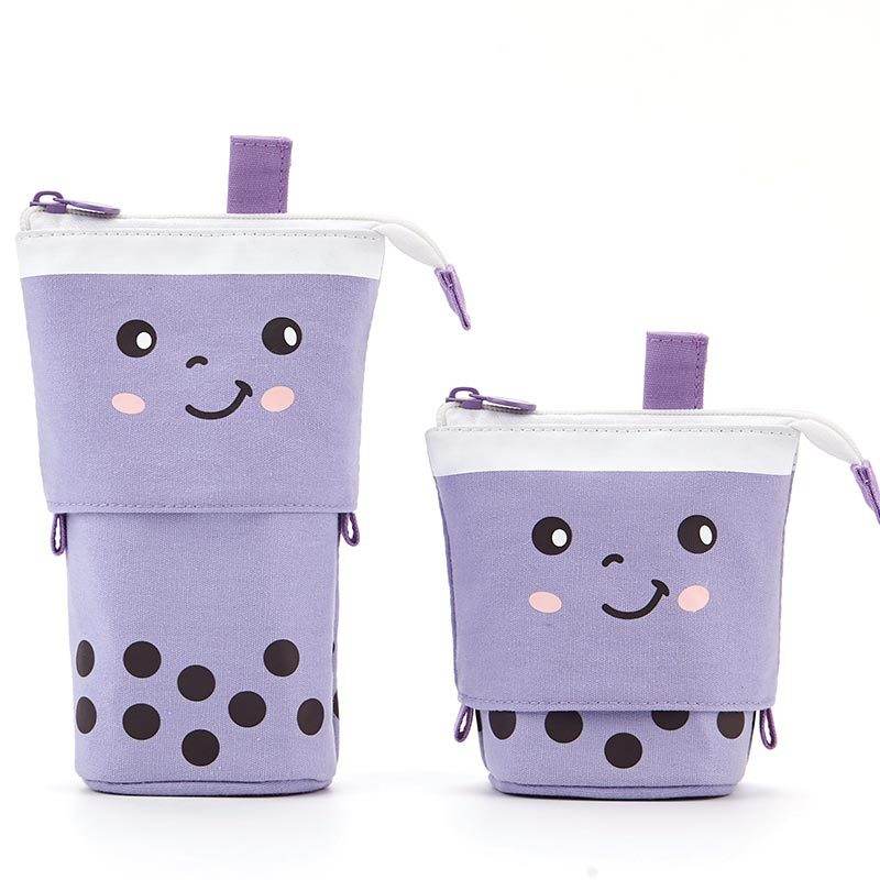 Cute Girl Heart Smiley Face Multifunctional Pen Holder Stationery Storage Bag Retractable Pencil Case - ProTrendyz