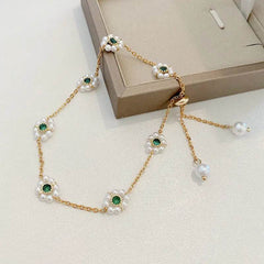 Pearl Flowers Bracelet All-match Fashion Adjustable Chain Bracelet - ProTrendyz