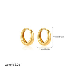 Women's 18K Gold Glossy And Simple Earrings - ProTrendyz