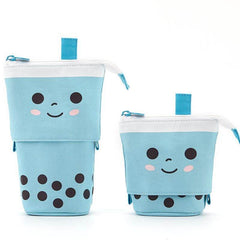 Cute Girl Heart Smiley Face Multifunctional Pen Holder Stationery Storage Bag Retractable Pencil Case - ProTrendyz