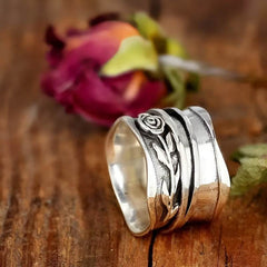 Luxury Vintage Flower-shaped Wide Face Ring - ProTrendyz