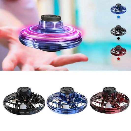 Mini Fingertip Gyro Interactive Decompression Toy Drone LED UFO Type Flying Helicopter Spinner Toy Kids - ProTrendyz
