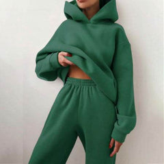 Women's Casual Hooded Sweater Two-piece Suit Clothes Hoodie Tracksuit - ProTrendyz
