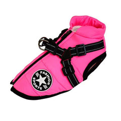 Waterproof Dog Clothes Winter Dog Coat With Harness Warm Pet Clothing Big Dog Jacket Chihuahua Labrador Coat Costume - ProTrendyz