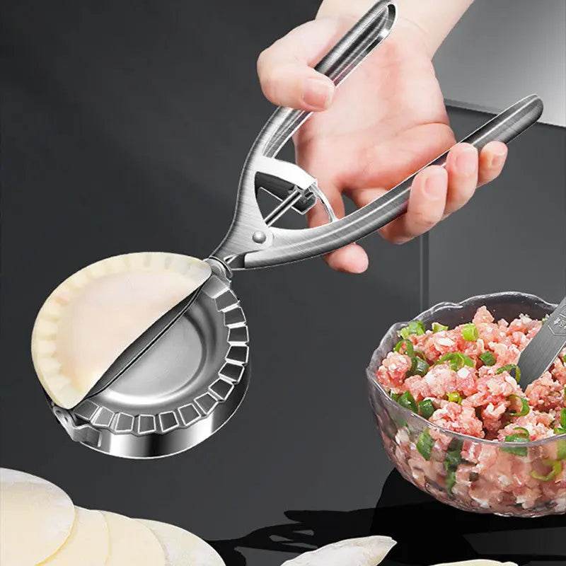 Kitchen Dumpling Mold Stainless Steel Dumpling Machine Pressing Home Baking Tool Skin Press Tool Dumpling Noodle Manual Kitchen Gadgets Dumpling Making Tools - ProTrendyz