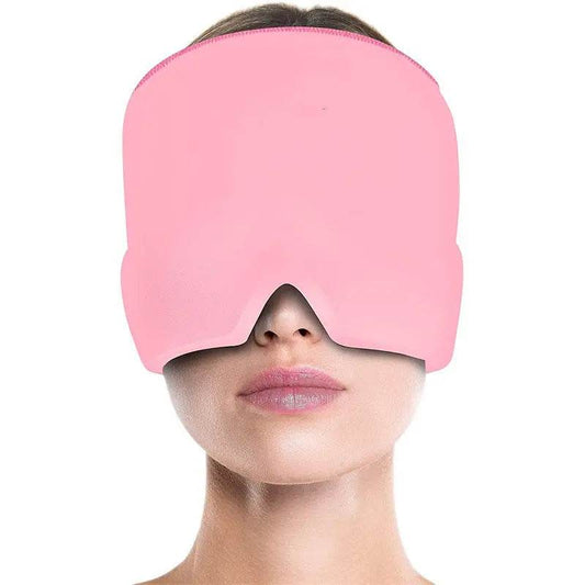 Migraine Relief Hat Cold Therapy Migraine Relief Products Comfortable Head Wrap Ice Pack Eye Mask For Puffy Eyes - ProTrendyz