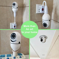 WiFi CAMERA 1080P Bulb 4X Zoom Camera E27 Home 5GWiFi Alarm Monitor Smart - ProTrendyz